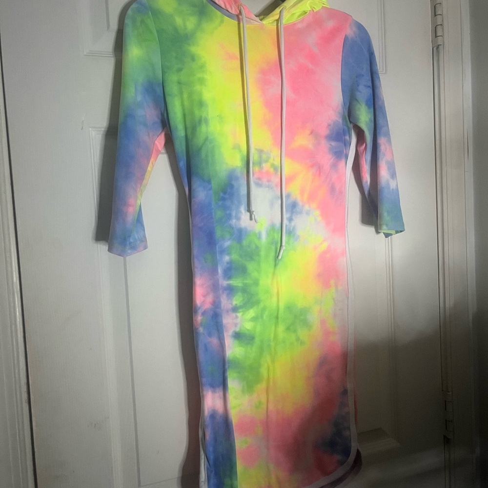 Tie-Dye Hoodie Dress